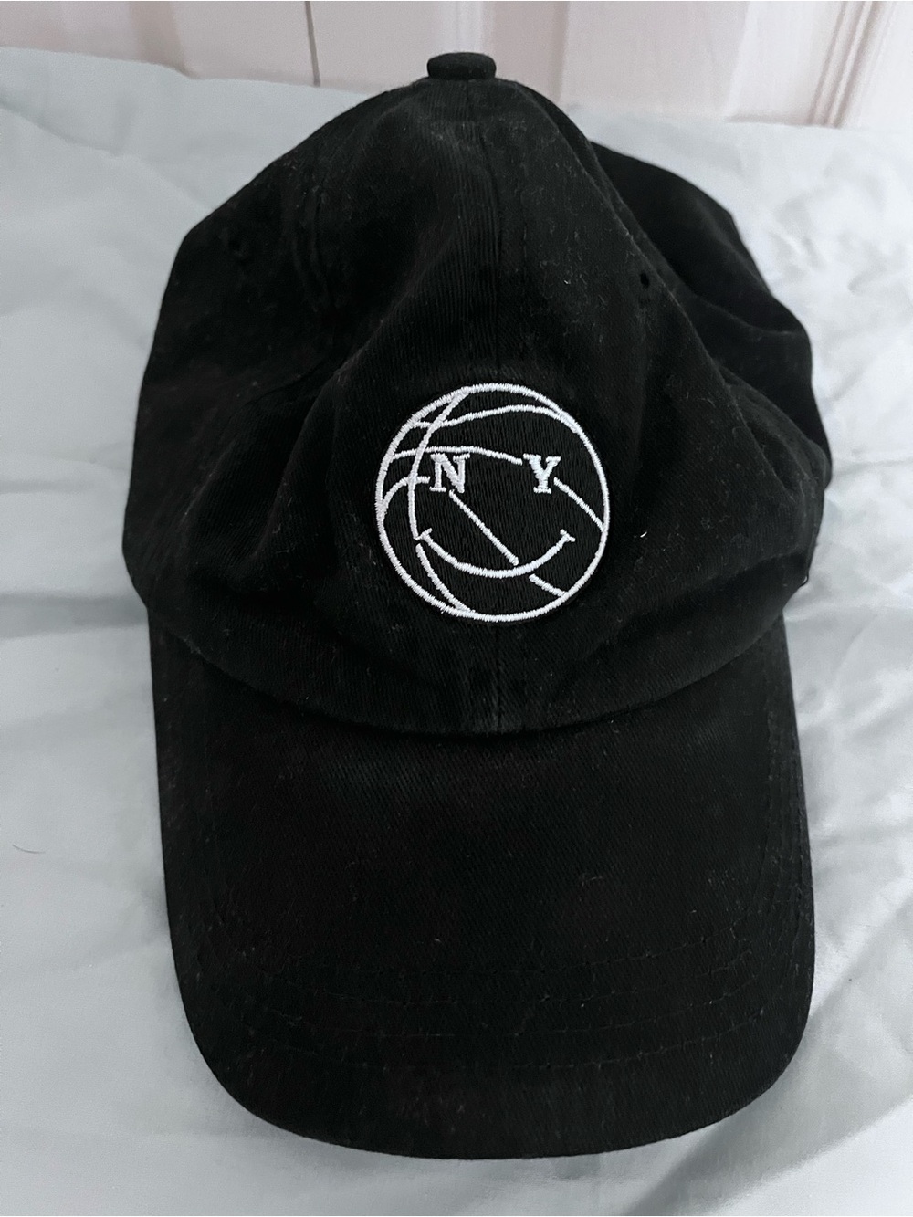 New York or Nowhere x Knicks Baseball Cap with White Basketball Logo